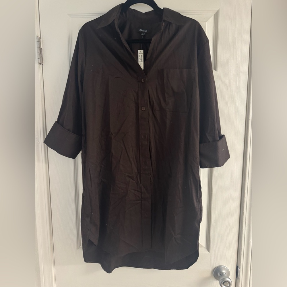 Madewell Dark Brown T-Shirt Dress